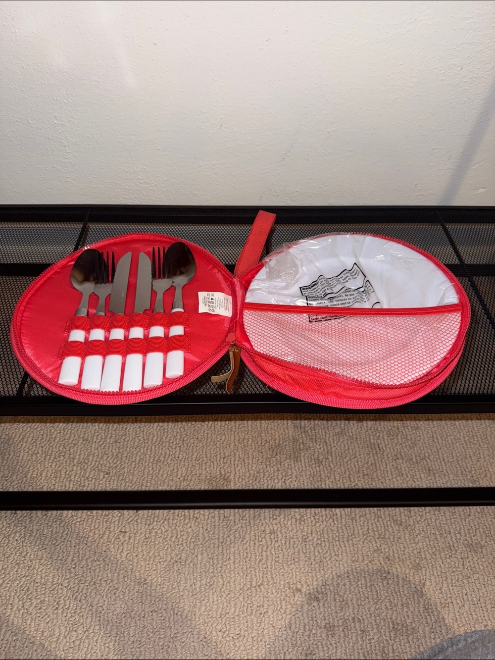 Pink Ombré Portable Picnic Utensil Set with Carry Case